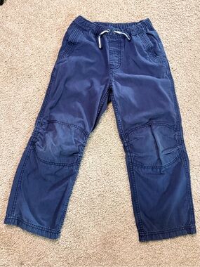 Boys Navy Utility Pull On Pants Reinforced Knee Play Pants Size 120/6